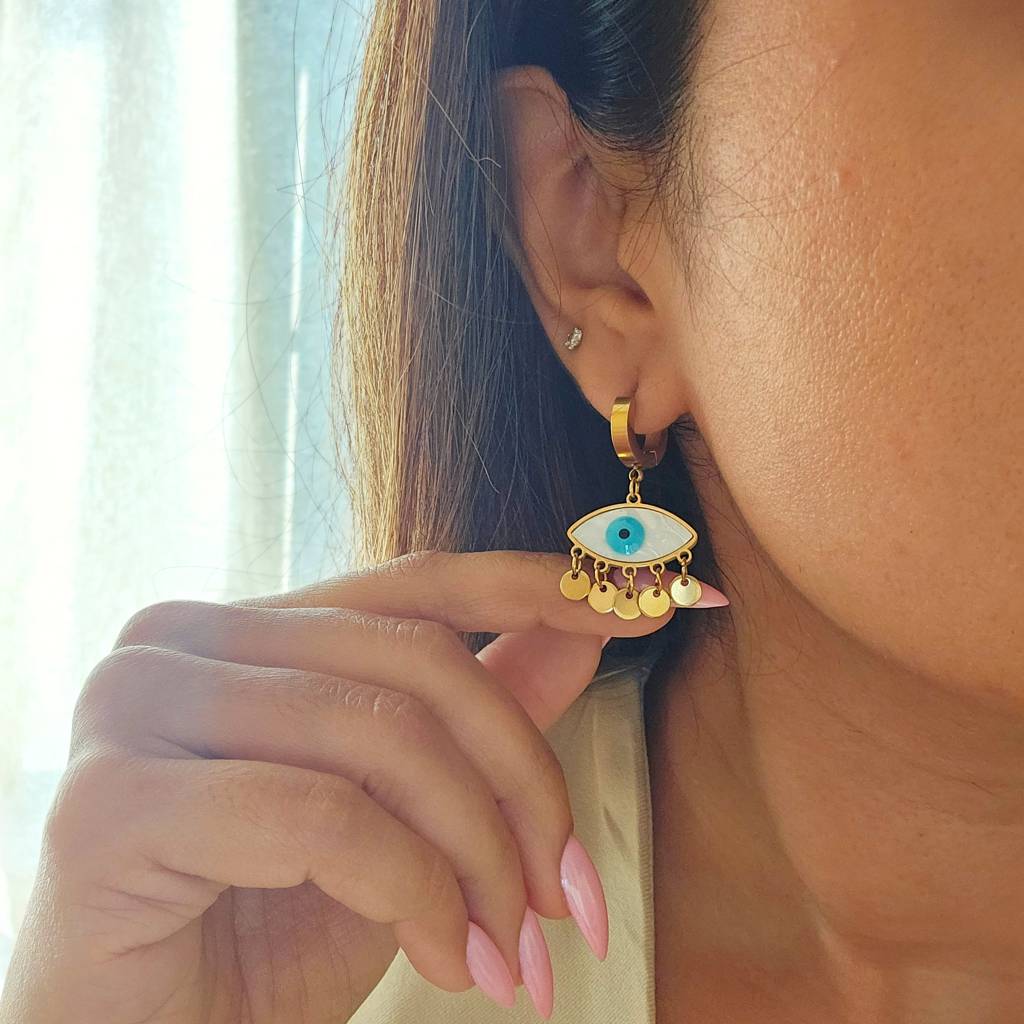 Winnie Evil Eye Earrings : TAA-9999904734182-EARRING