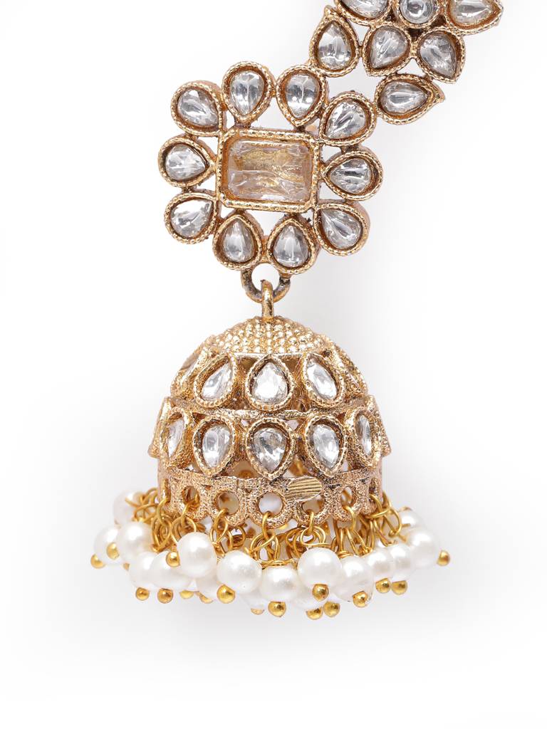 Gold Plated Jaipuri Jhumki Earcuff : YI24A0730E