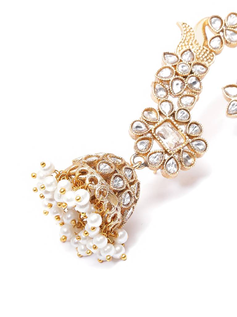 Gold Plated Jaipuri Jhumki Earcuff : YI24A0730E