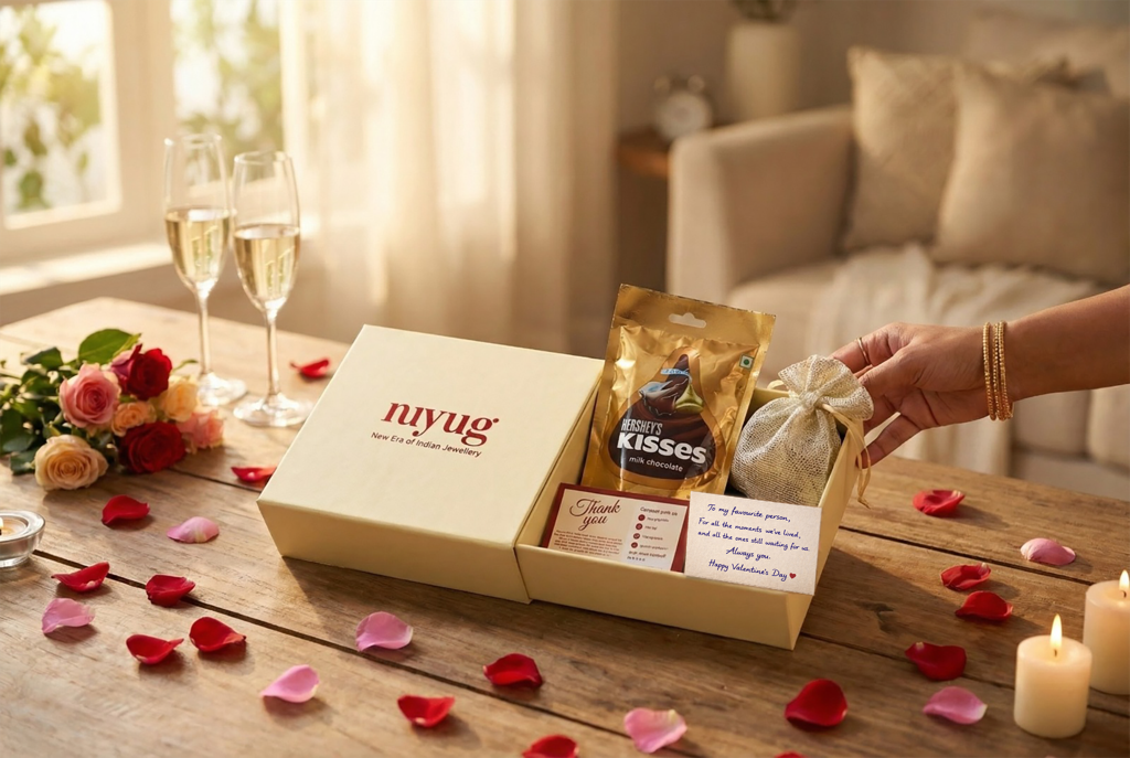 American Diamond Sapphire Bracelet With Premium Chocolates- Gift Set : YI24A0775B