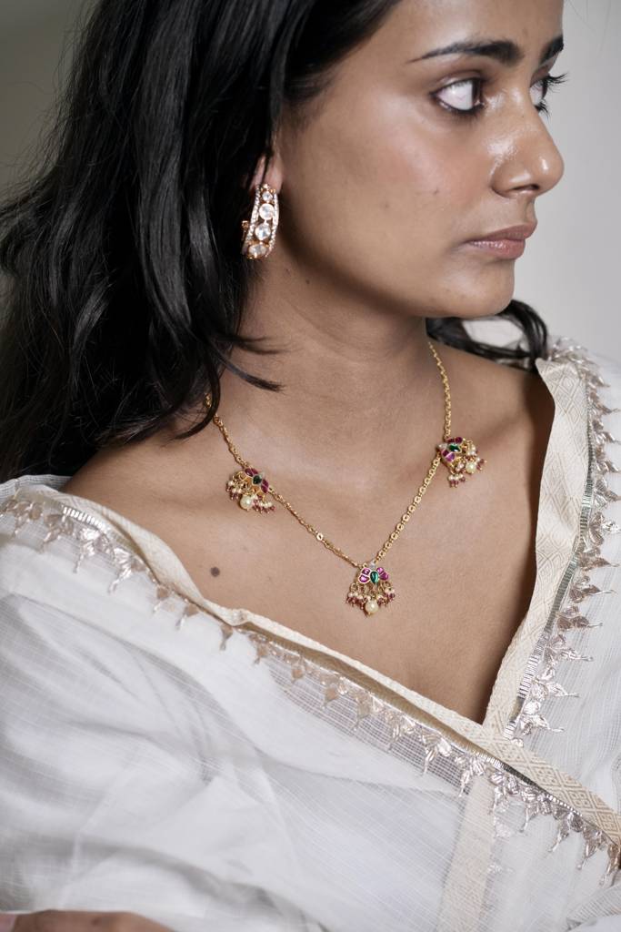 Avira Jadau Necklace : BJNK0152-aviranecklace