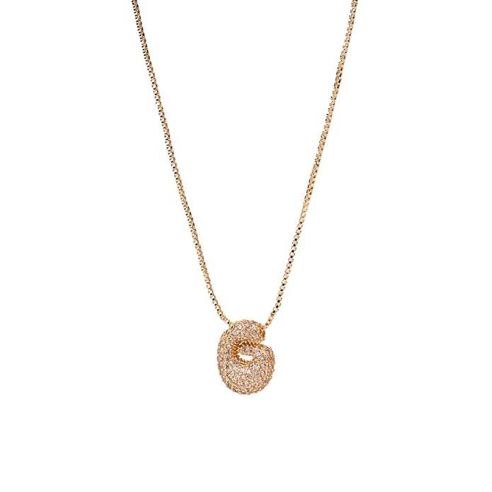 Yumi Sparkling Initial Letter Necklace For Women & Girls : YUMIG1