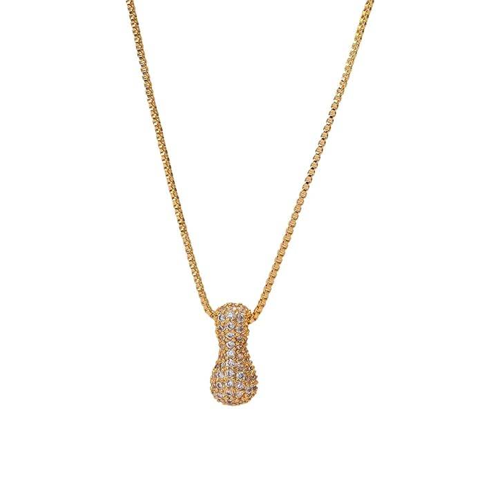 Yumi Sparkling Initial Letter Necklace For Women & Girls : YUMII1