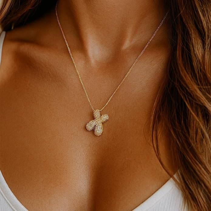 Yumi Sparkling Initial Letter Necklace For Women & Girls : YUMIX1