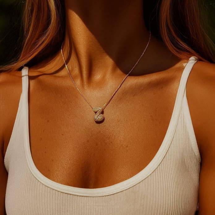 Yumi Sparkling Initial Letter Necklace For Women & Girls : YUMIZ1
