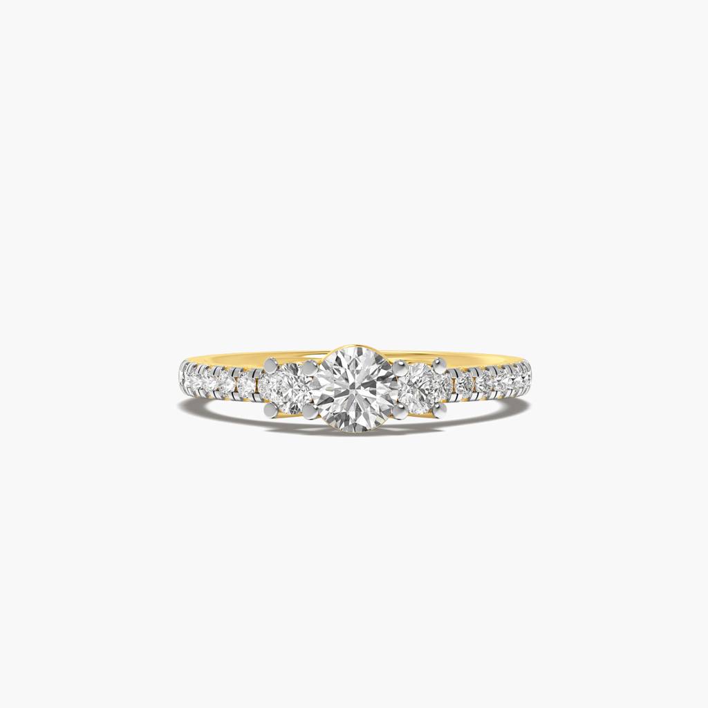 Lab-Grown Diamond Three-Stone Engagement Ring : AIENR-087