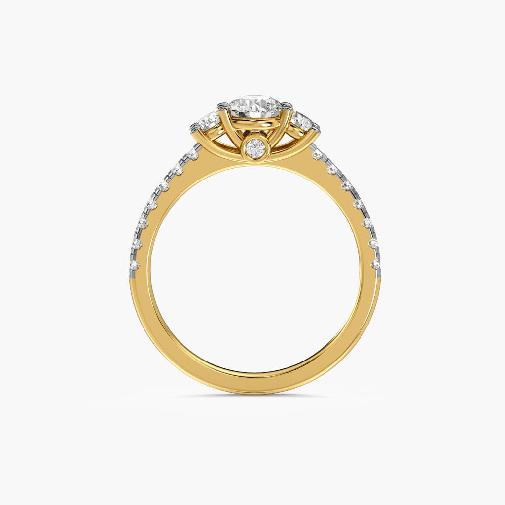 Lab-Grown Diamond Three-Stone Engagement Ring : AIENR-087