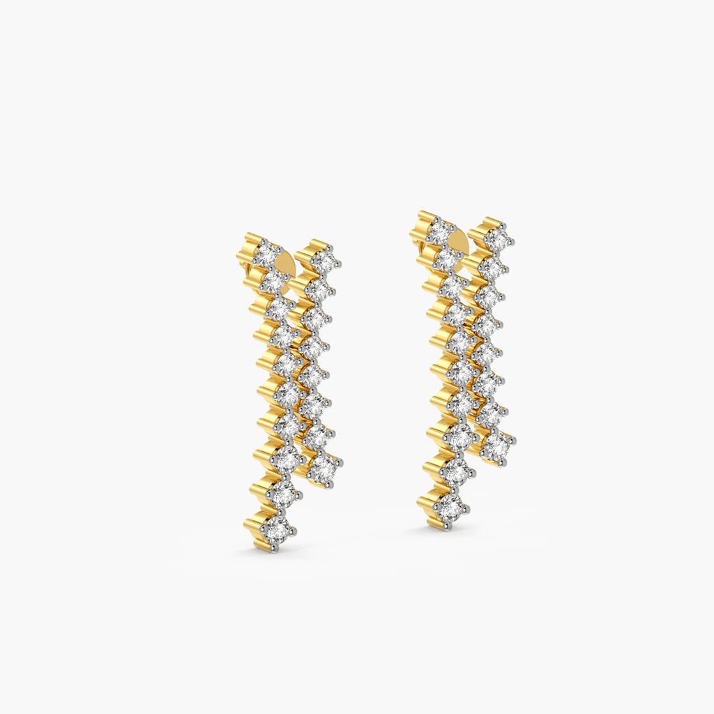 Twin Cascade Lab-Grown Diamond Earrings : AIER-625
