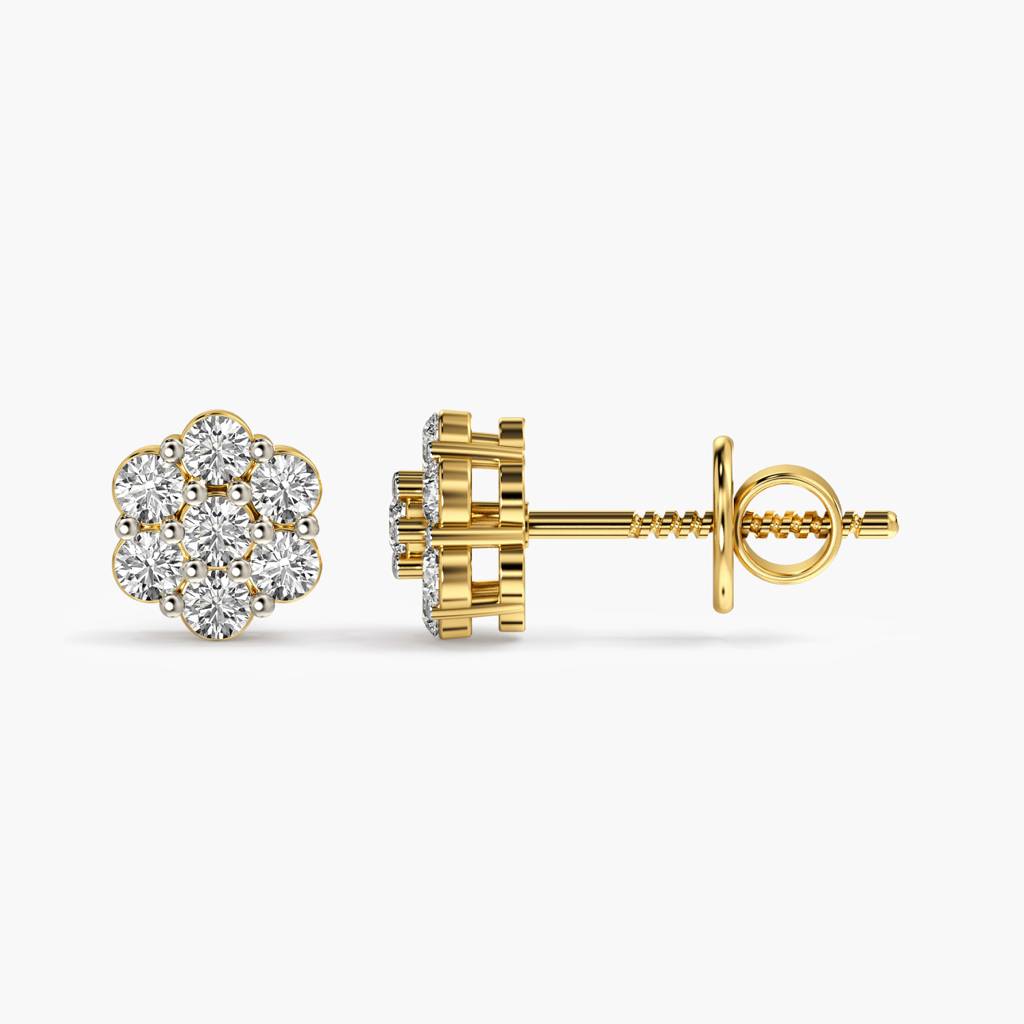 Bloom Cluster Lab-Grown Diamond Studs : AIER-720