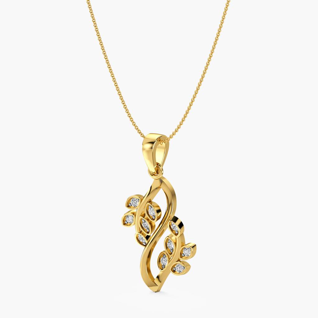 Nature-Inspired Diamond Pendant : AIPO-155