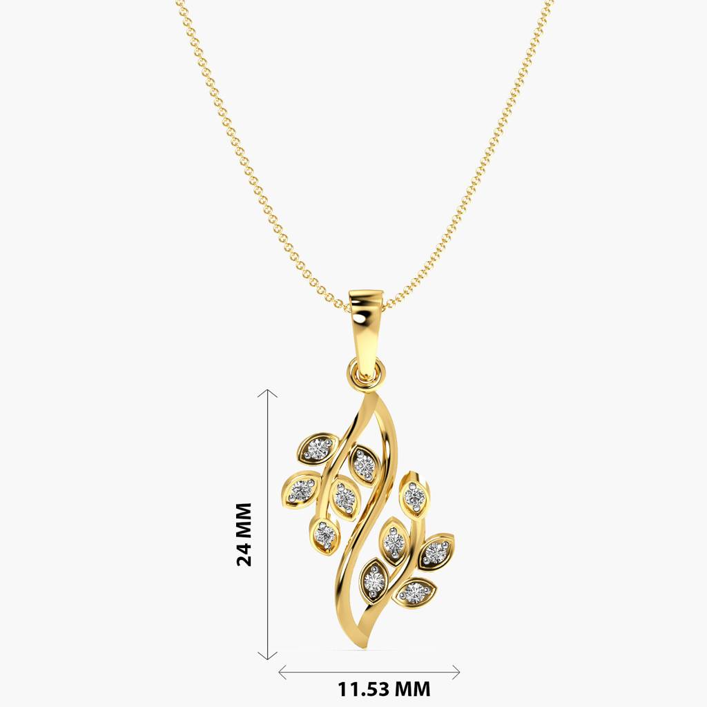 Nature-Inspired Diamond Pendant : AIPO-155