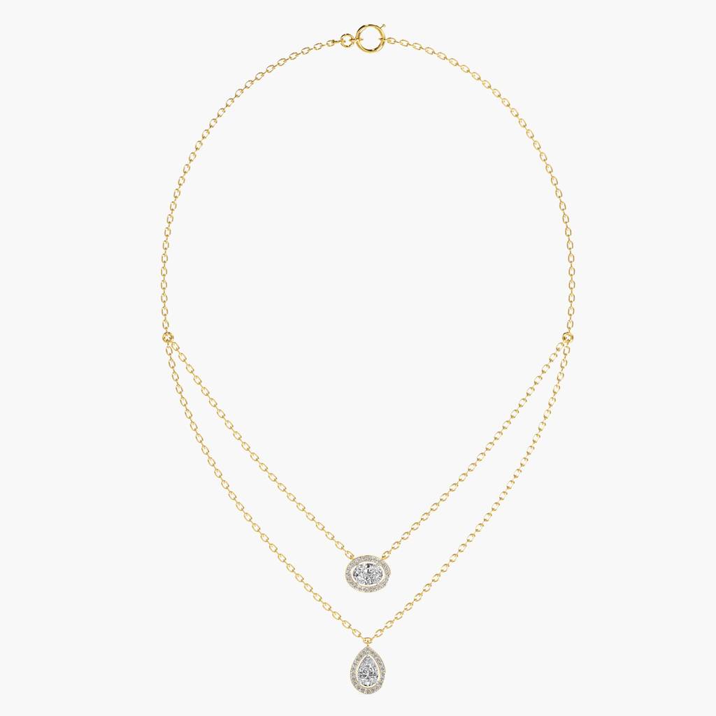 Double Layered Pendant Necklace (With Chain) : AIPO-165