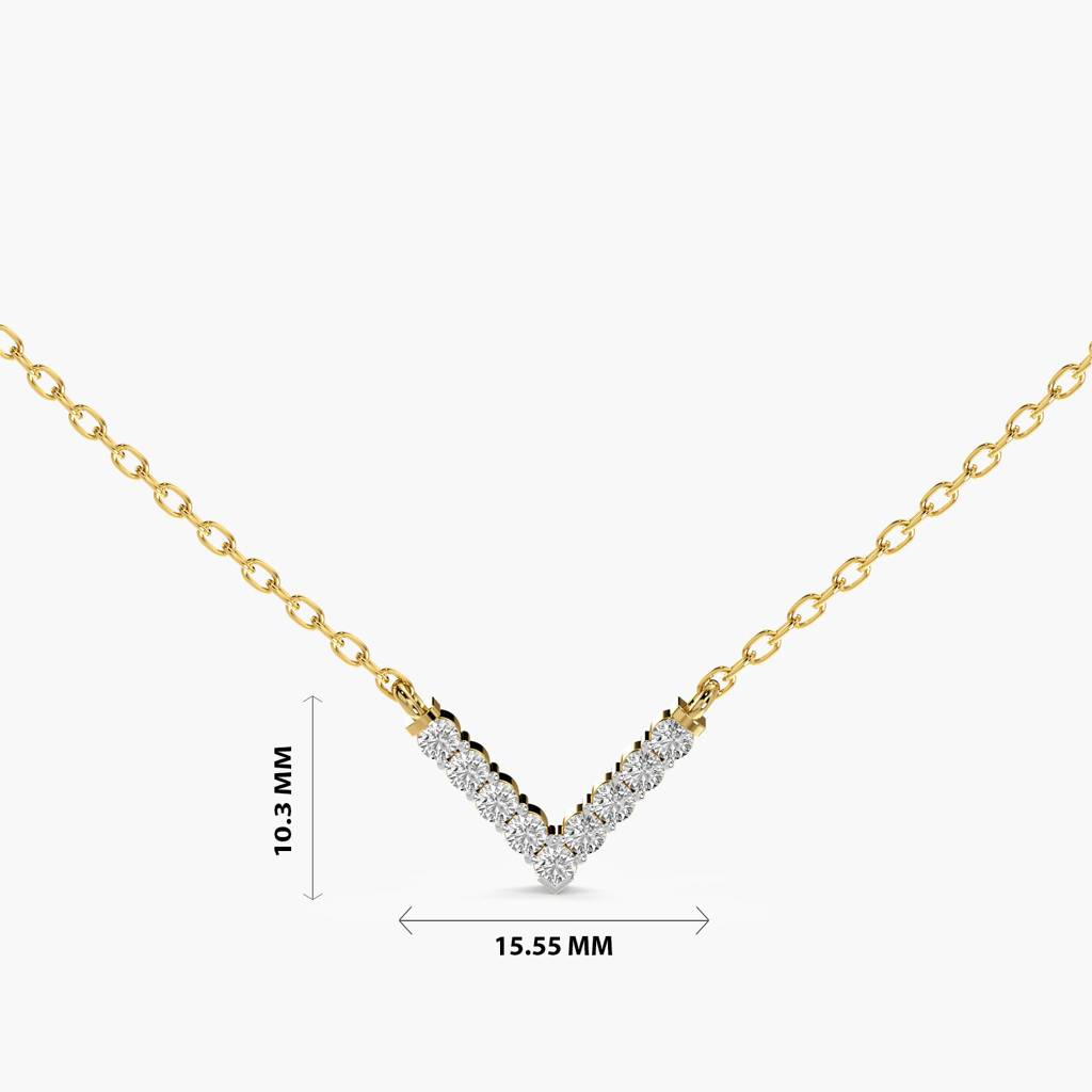 Sleek Angle Pendant(With Chain) : AIPO-175