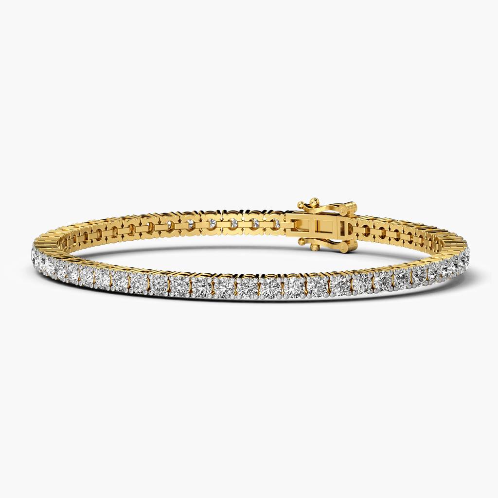 Elegant Gold Tennis Bracelet : NLBR3011