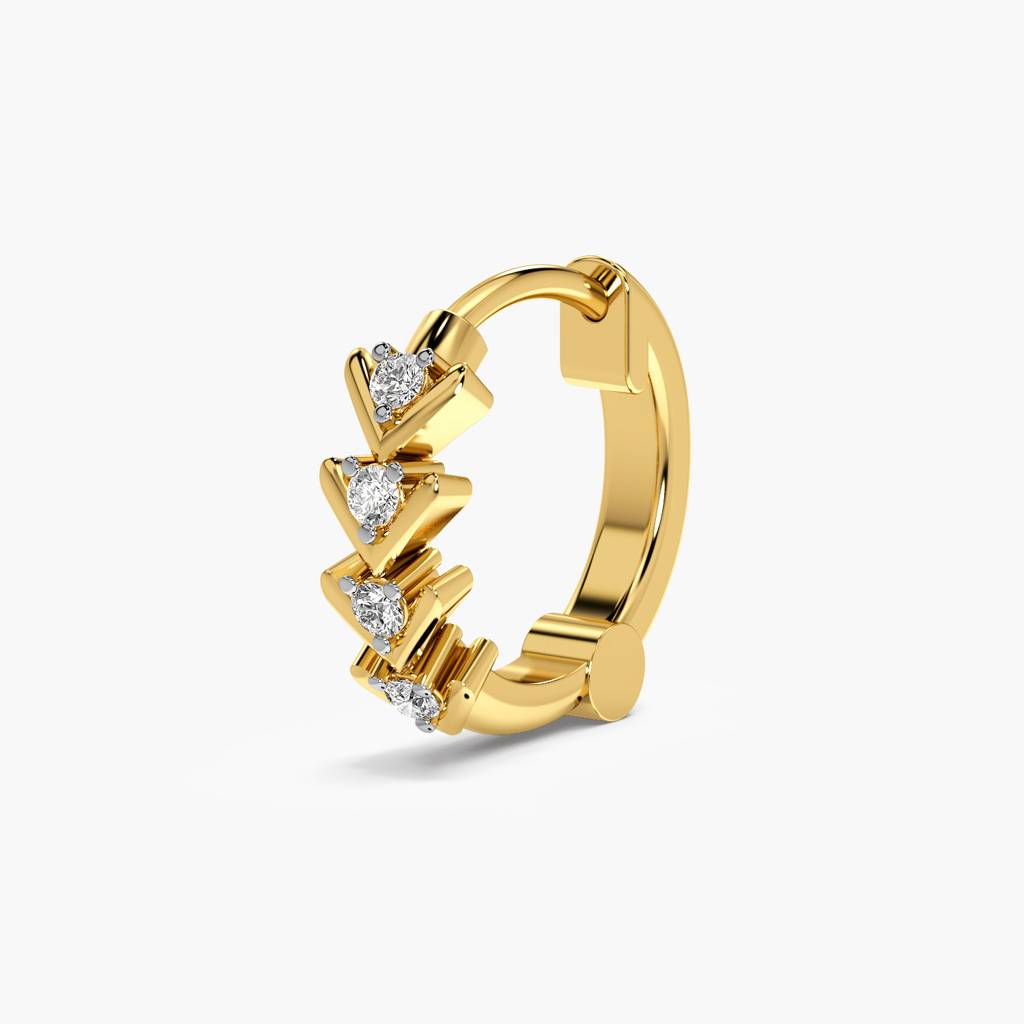 Chevron Lab-Grown Diamond Nosepin : NOSEPIN-9