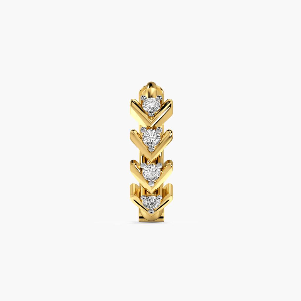 Chevron Lab-Grown Diamond Nosepin : NOSEPIN-9