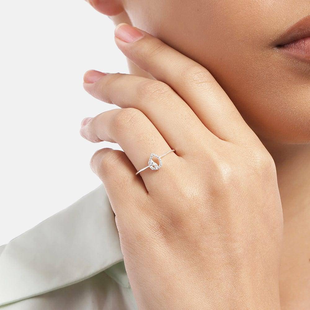 Zircon Silver Ring : Z125SG002R016