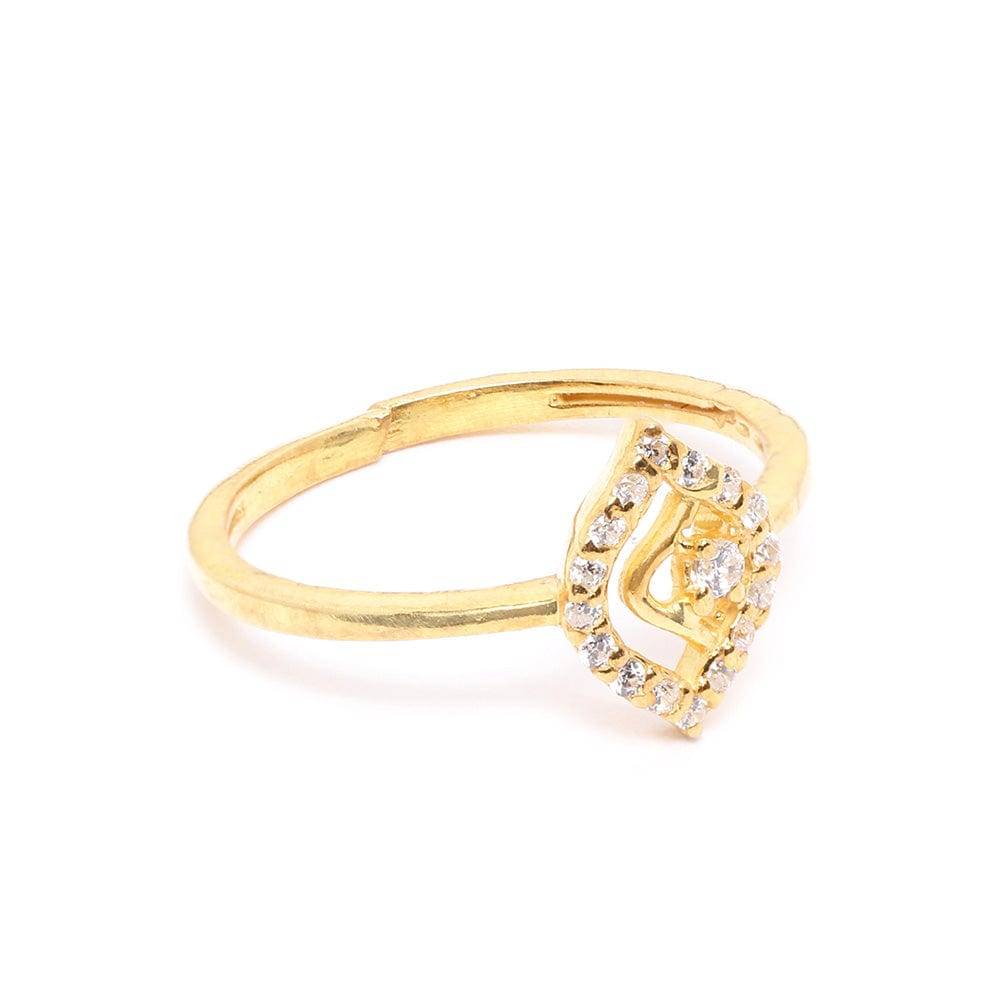 Pure Silver Gold Plated Ring : Z125SG002R026