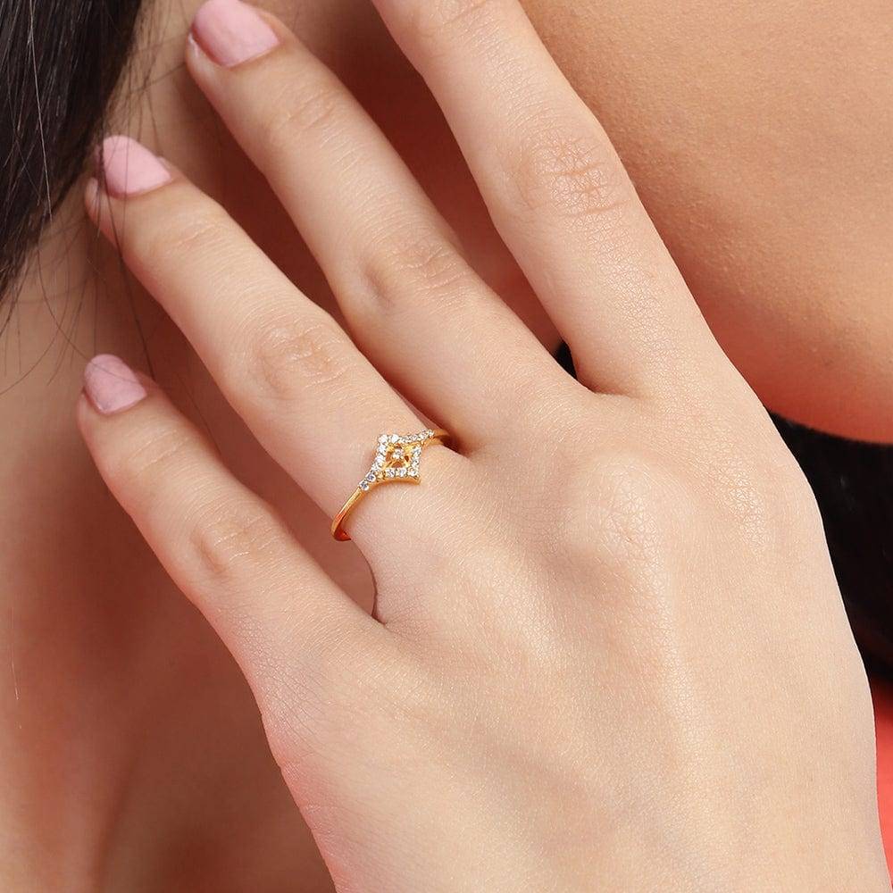 Gold Plated Silver Ring : Z125SG002R027