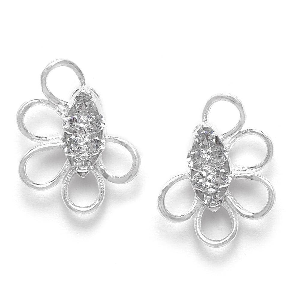 Radiant Silver Zircon Earrings : Z125SG003E064