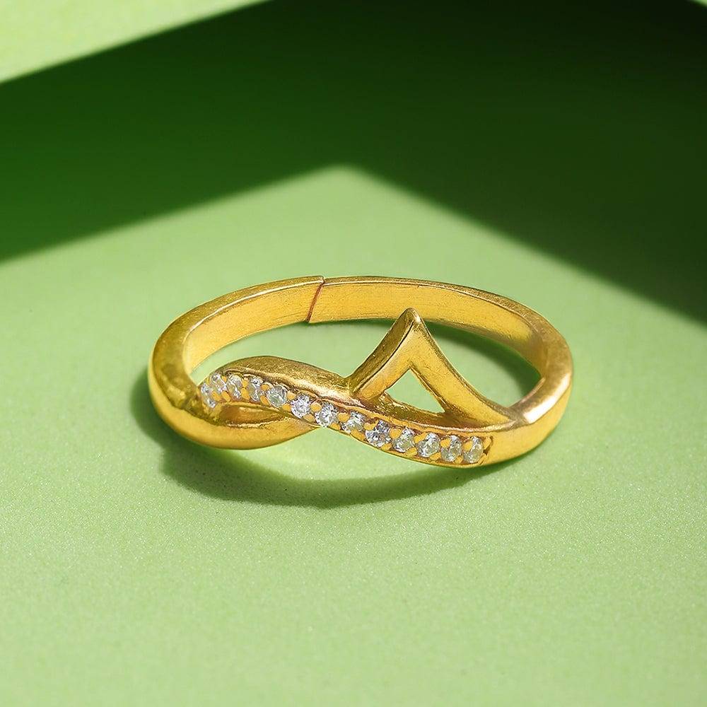 Gold Plated Ring : Z125SG003R023