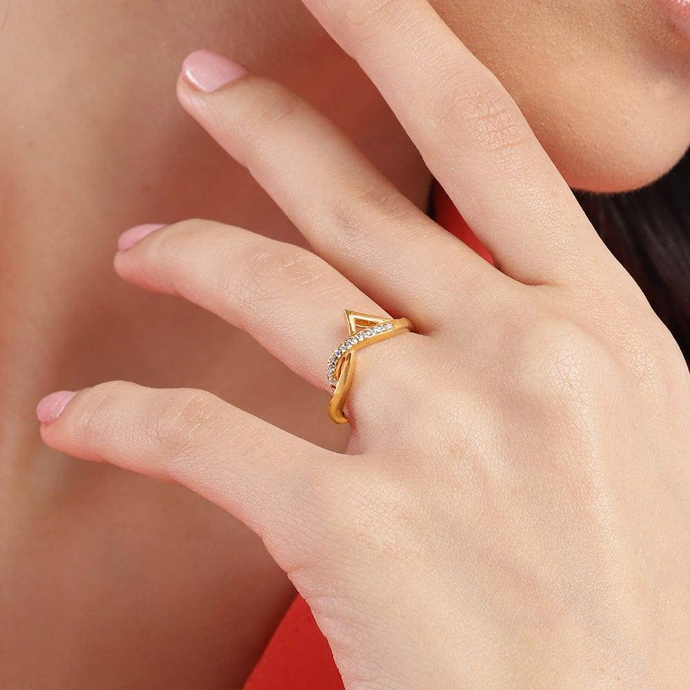 Gold Plated Ring : Z125SG003R023