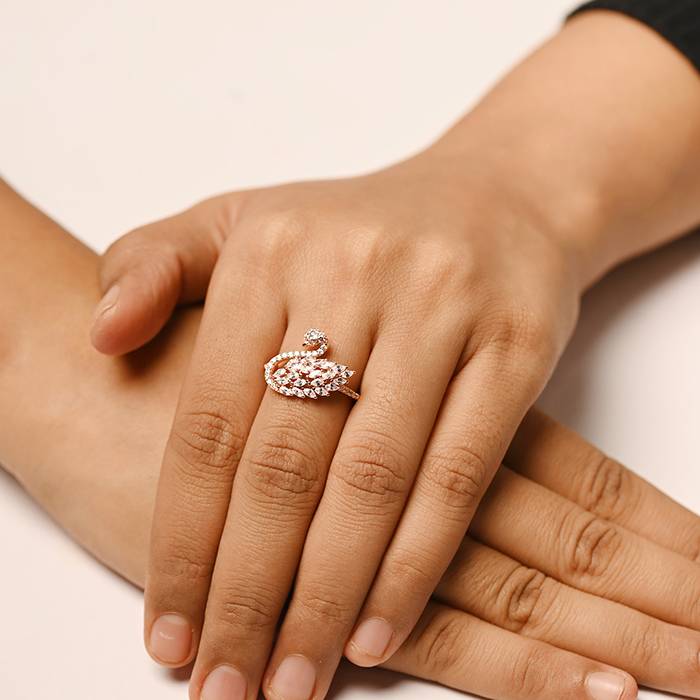 Opulent Avian Rose Gold Ring : LR411