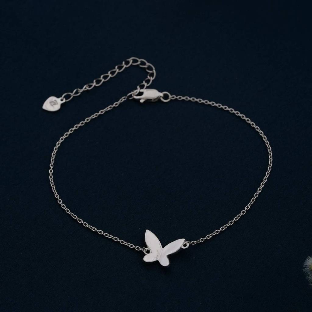 Silver Mini Butterfly Anklet : ZLA-1003