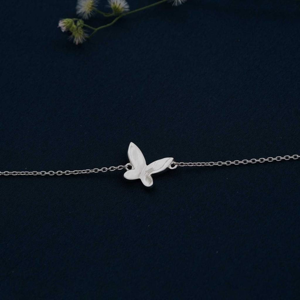 Silver Mini Butterfly Anklet : ZLA-1003