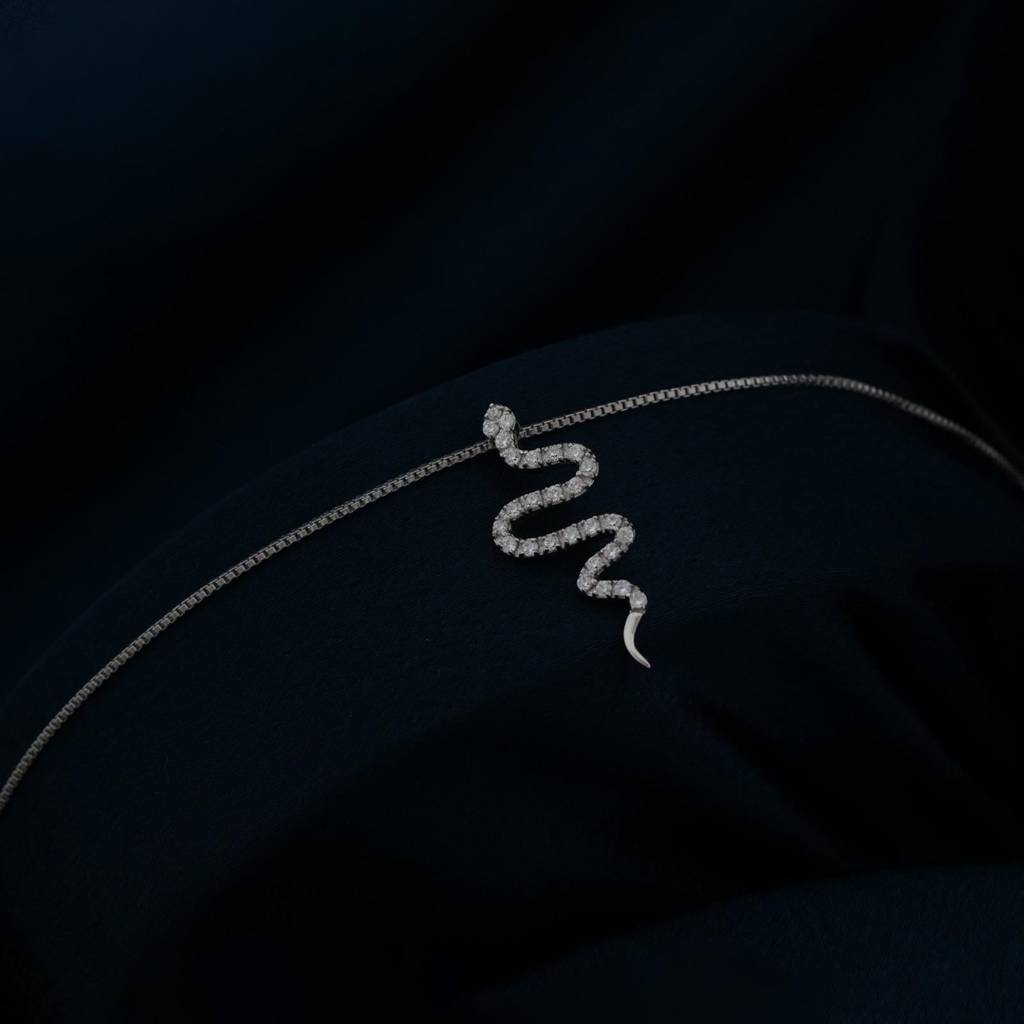 Silver Mini Snake Anklet : ZLA-1019