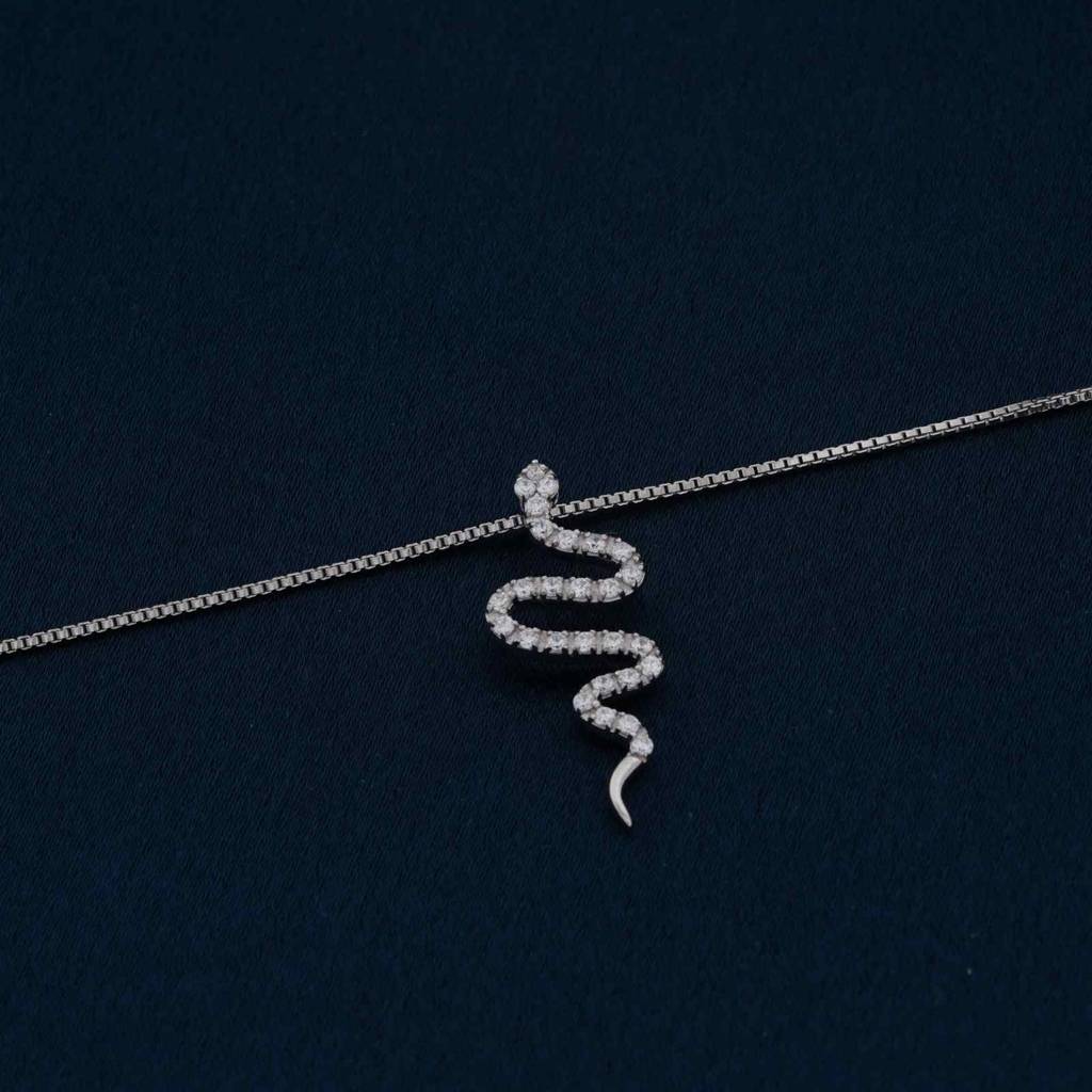 Silver Mini Snake Anklet : ZLA-1019