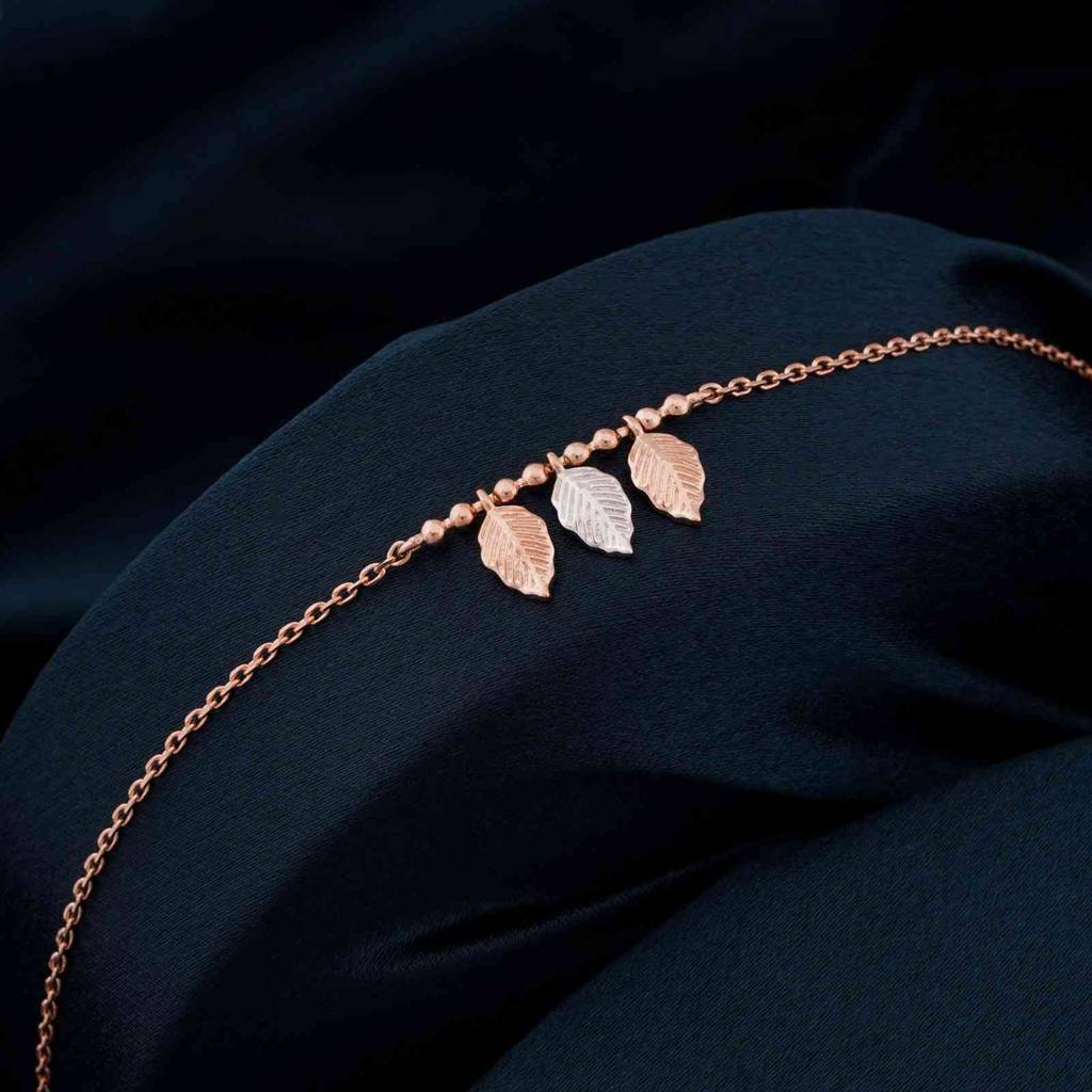Leafy Anklet For For Women Double Tone : ZLA-1022TT
