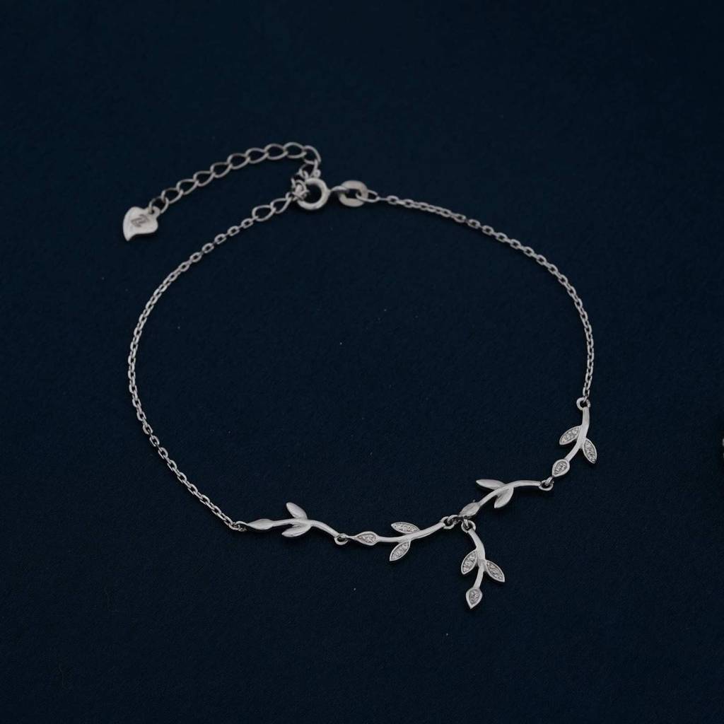 Silver Tree Branches Anklet : ZLA-1029