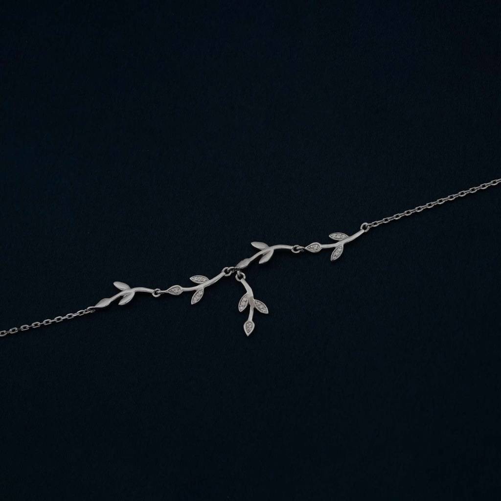 Silver Tree Branches Anklet : ZLA-1029