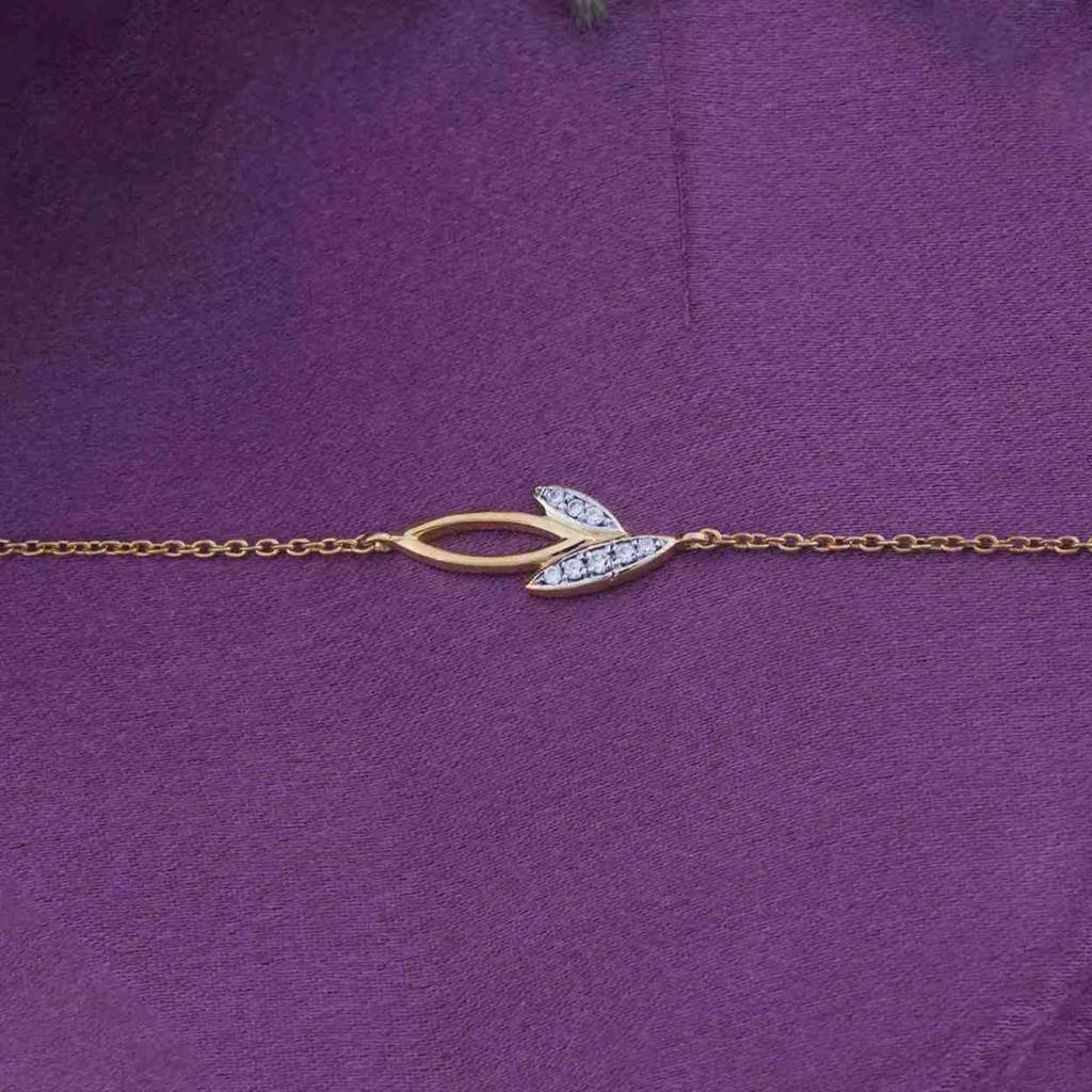 Golden Leaves Layered Anklet : ZLA-1036Y