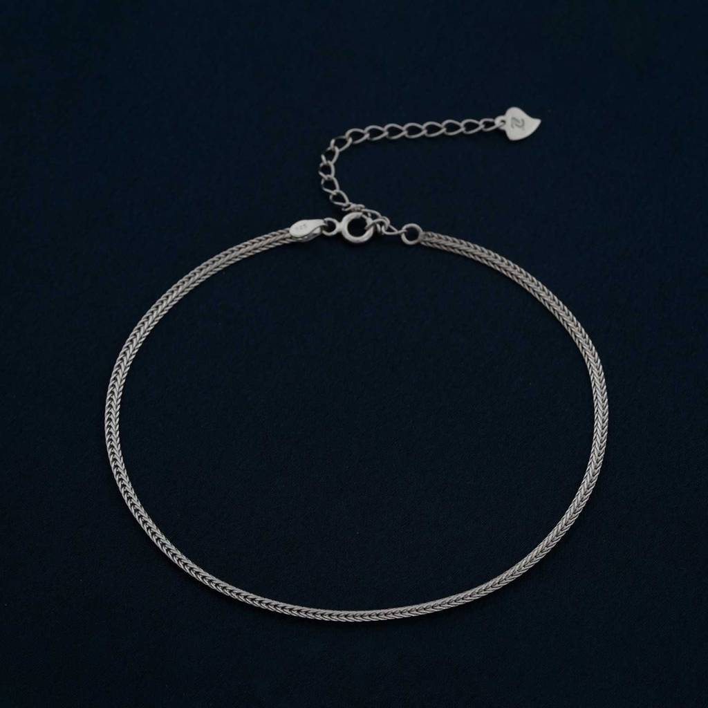 Silver Snake Chain Classic Anklet : ZLA-1039