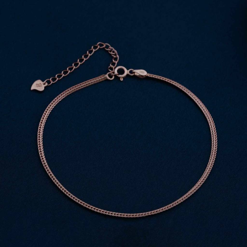 Rose Gold Snake Chain Classic Anklet : ZLA-1039R