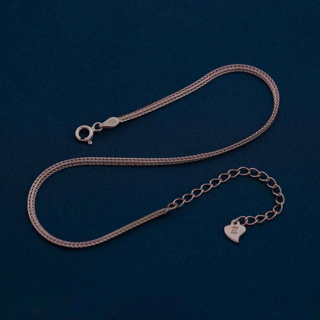 Rose Gold Snake Chain Classic Anklet : ZLA-1039R