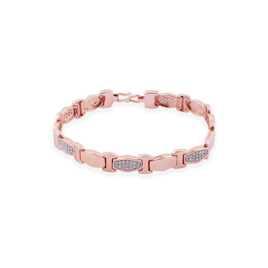 Rose Gold Classic Shine Bracelet For Him : ZLBR-1008