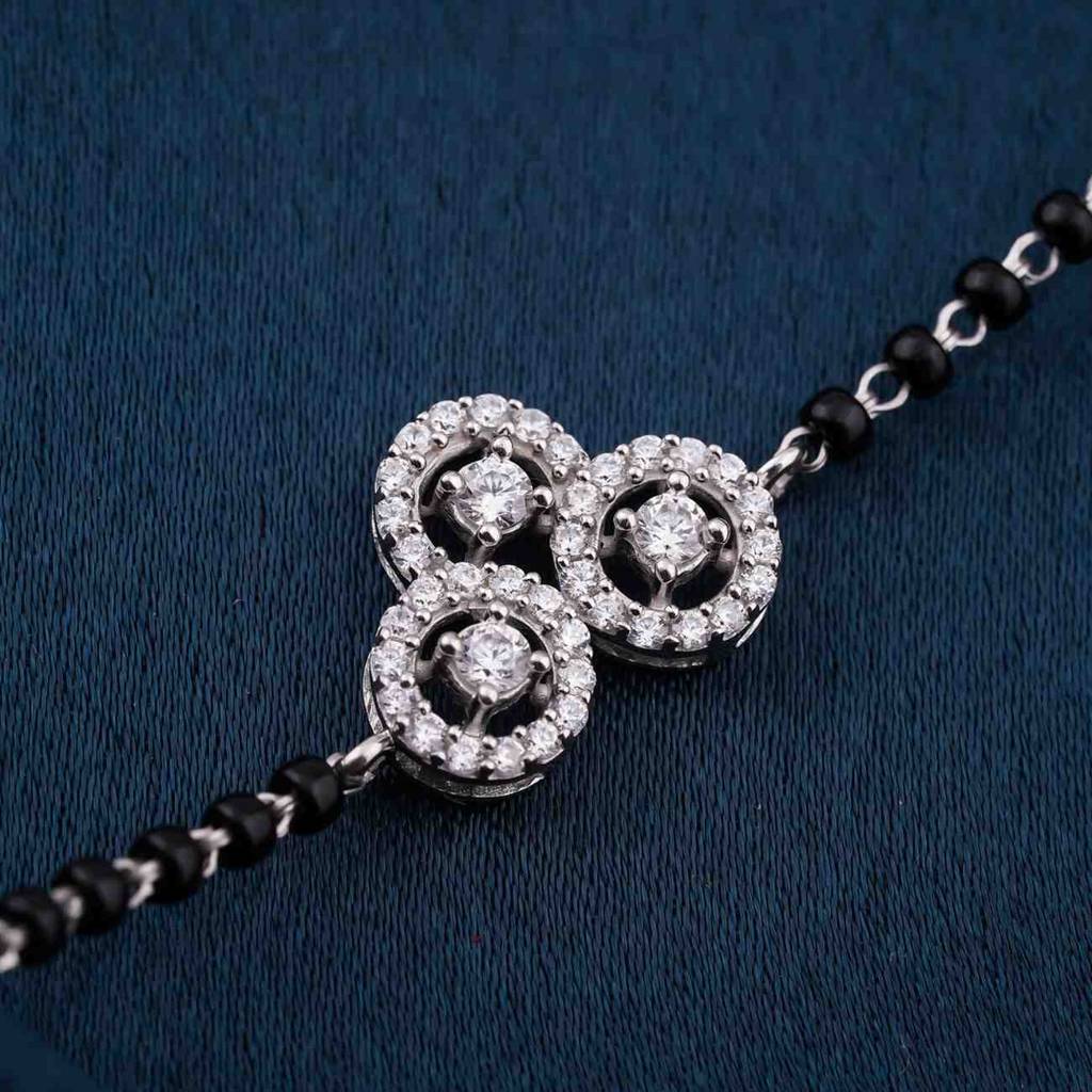 Silver Moonshine Mangalsutra Bracelet : ZLBR-1014