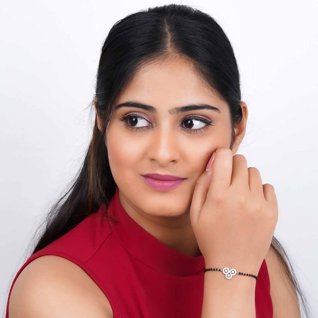 Silver Moonshine Mangalsutra Bracelet : ZLBR-1014