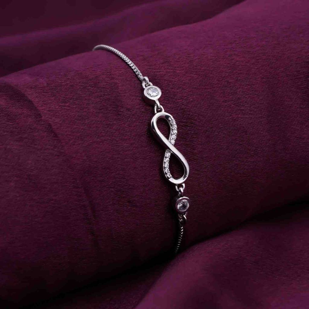 Silver Infinity Love Minimalist Bracelet : ZLBR-1022
