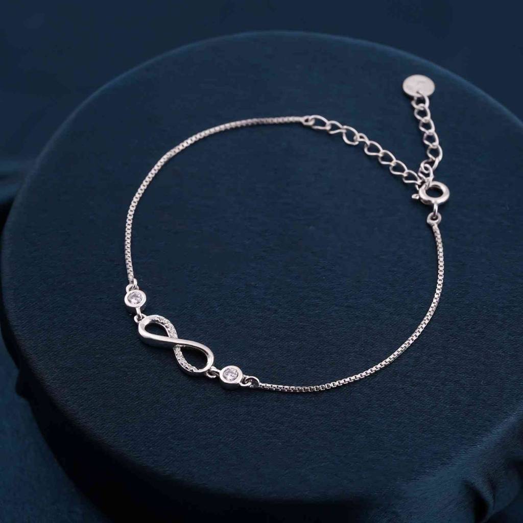 Silver Infinity Love Minimalist Bracelet : ZLBR-1022