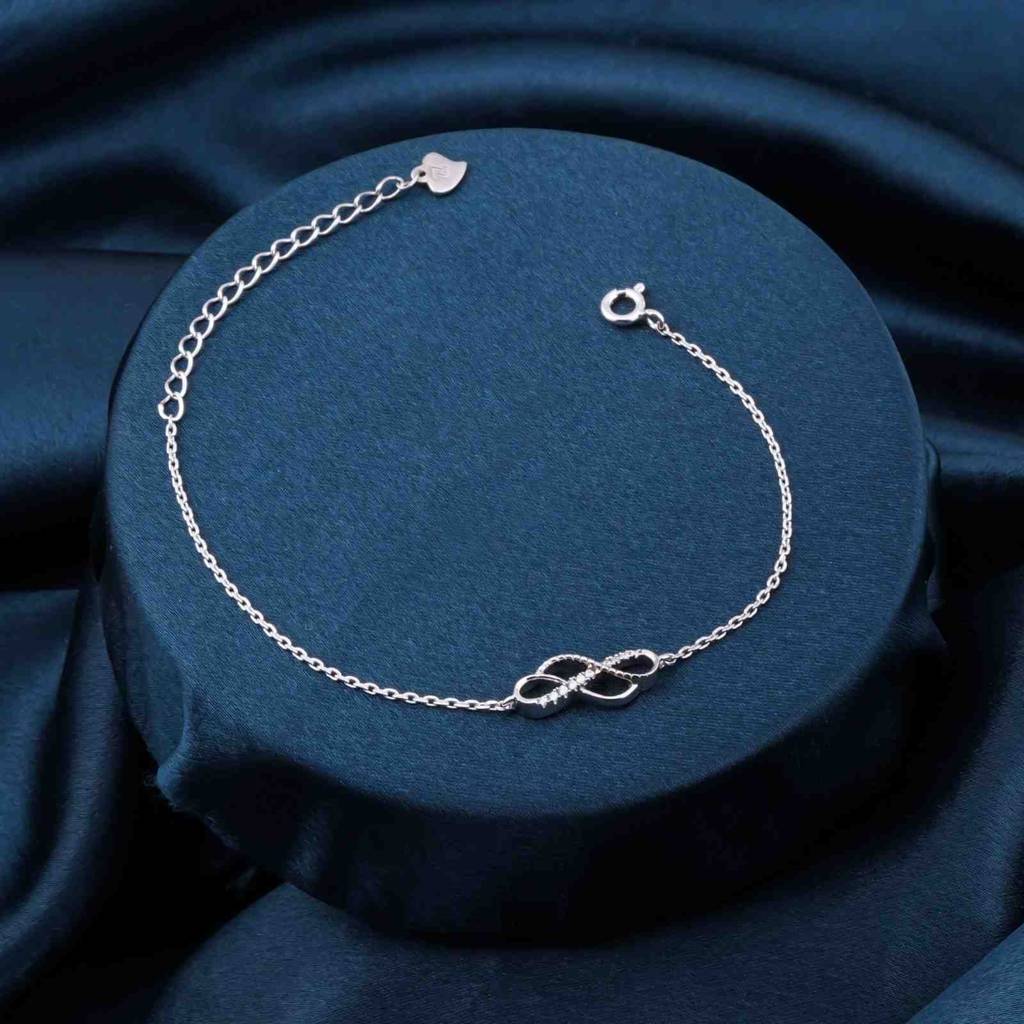 Silver Twin Infinity Love Bracelet : ZLBR-1044
