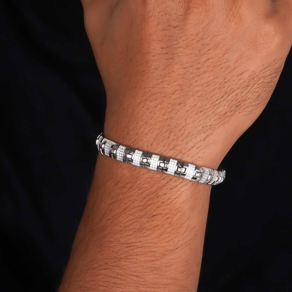Silver Classic Bracelet For Him : ZLBR-1056