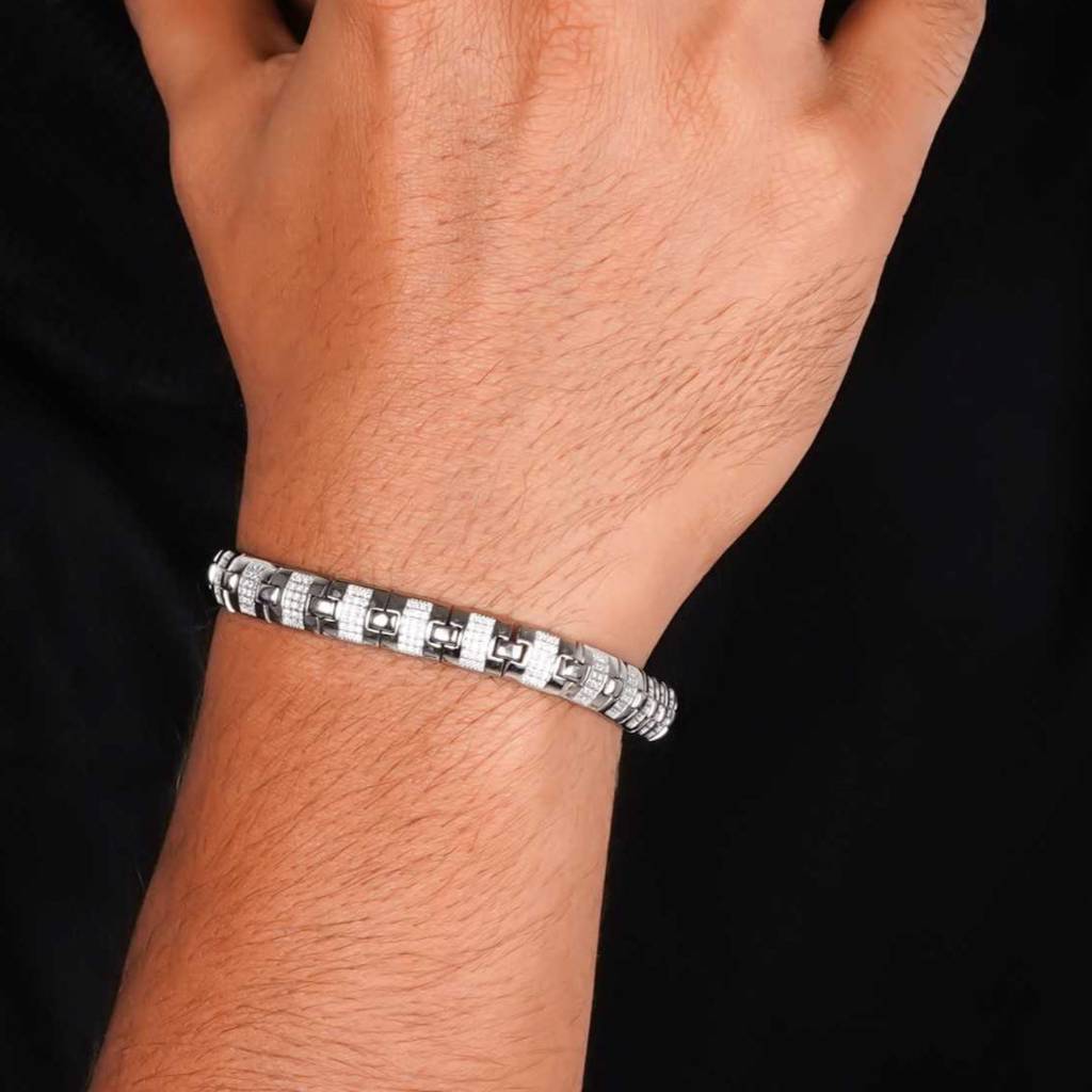 Silver Classic Bracelet For Him : ZLBR-1056