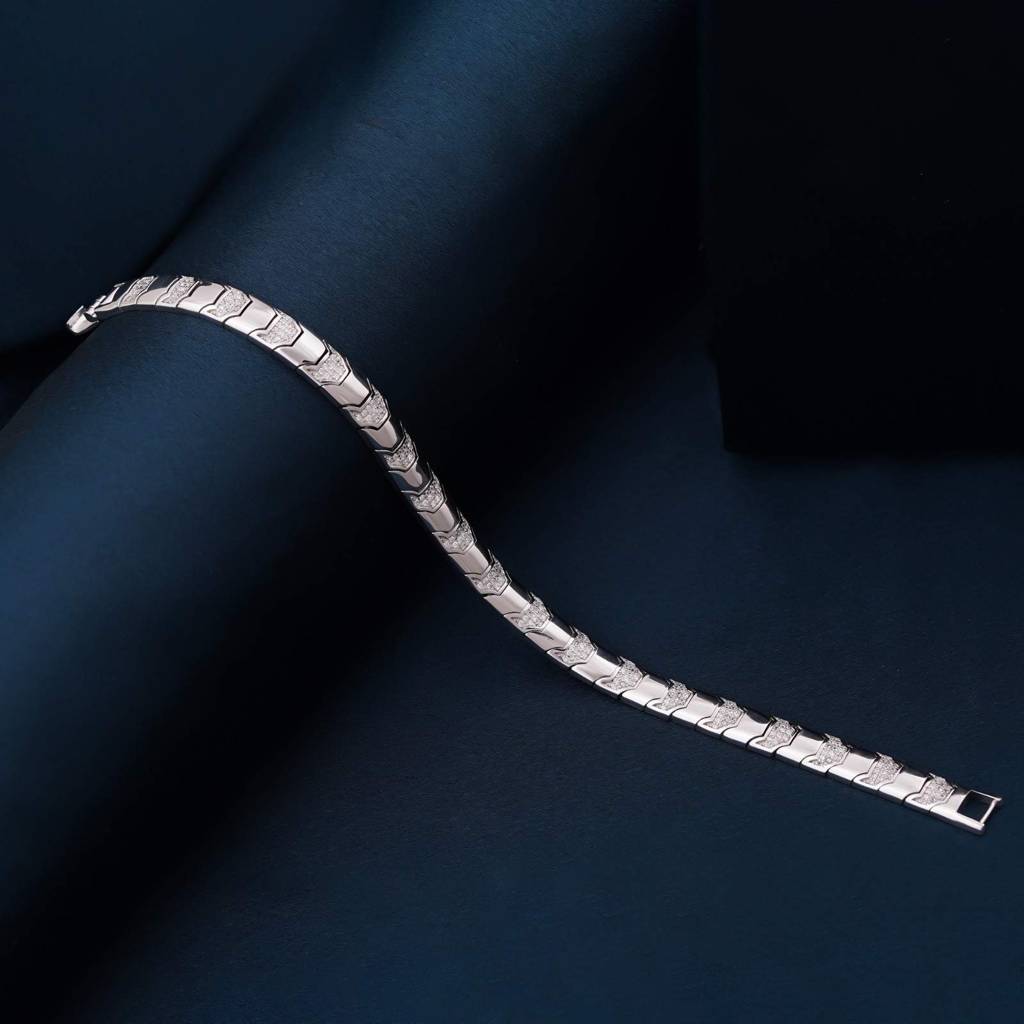 Silver Snake Bone Bracelet For Him : ZLBR-1060