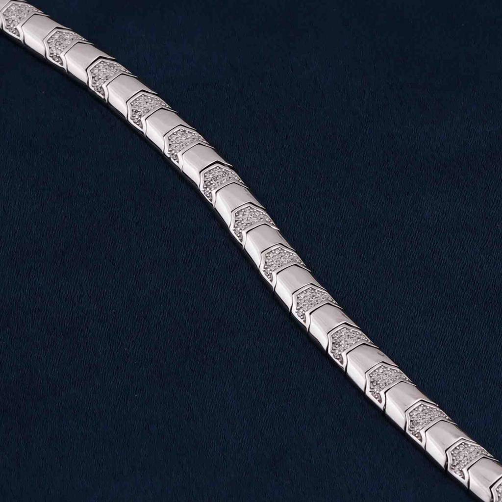 Silver Snake Bone Bracelet For Him : ZLBR-1060