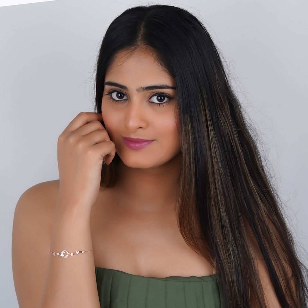 Rose Gold Star Circle Bracelet : ZLBR-1062