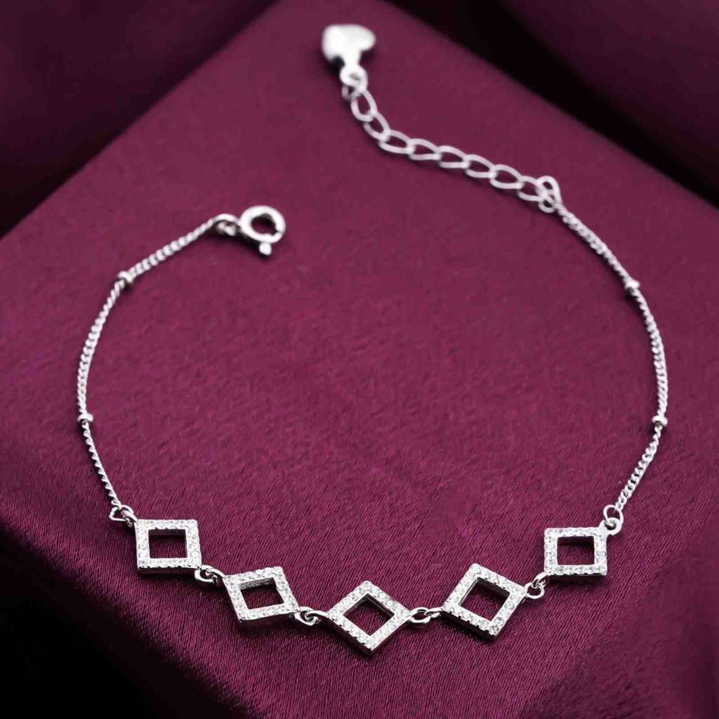 Silver Square Crush Bracelet : ZLBR-1066